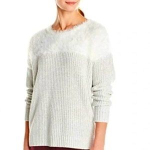 Vince Camuto Colorblock Knit Crew Neck Eyelash and Marled Knit Size Medium